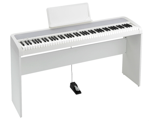 KORG B1-WH цифровое пианино, 8 тембров (Acoustic x 3, Electric Piano x 2, Harpsichord, Organ x 2), педаль, адаптор питания в комплекте, цвет белый, по фото 2