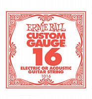 Ernie Ball 1016 струна для электро и акустических гитар. Сталь, калибр .016