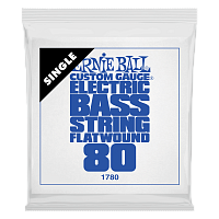 Ernie Ball 1780 струна одиночная для бас-гитары Серия Flatwound Калибр: 80 Сердцевина: шестигра