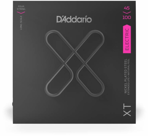 D'ADDARIO XTB45100 SET BASS XT NKL 45-100 LONG струны с покрытием XT для бас-гитары, 45-100 фото 2