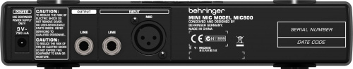 Behringer MIC800 Микрофонно-линейный предусилитель с лимитером и функцией моделирования фото 5