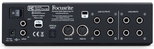 FOCUSRITE Clarett 4Pre USB интерфейс, 18 входов/8 выходов фото 3