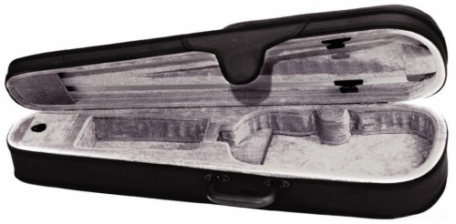 GEWApure CVF 02 4/4 кейс для скрипки полужесткий, контурный черная ткань/серый велюр