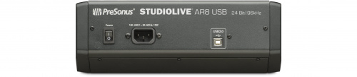 PreSonus StudioLive AR8 USB аналоговый микшер, 8 каналов, 2 мик/инстр.+2 мик моно/лин.стер.+1стер.лин./Bluetooth, 8x4 USB, 2AUX, FX,SD рек./плеер фото 3