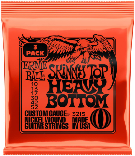 ERNIE BALL 3215 набор из 3х комплектов для эл. гитары Nickel Wound Skinny T Heavy B Slinky (10-52)