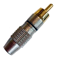 INLINE RCA-B Разъем RCA, никель, для кабеля D6 мм, кольцо черное (SP-116G-C10-BK)