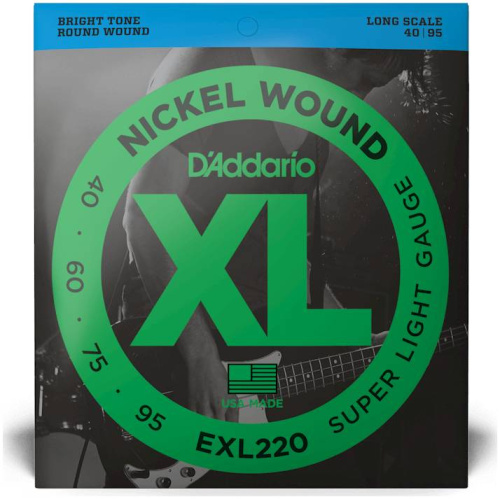 D'Addario EXL220 Струны БАС, nickel, super soft 40-95 фото 2