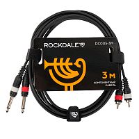 ROCKDALE DC005-3M компонентный кабель, 3 метра, разъемы 2 Mono Jack Male - 2 RCA Male (тюльпаны)