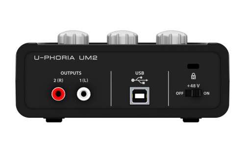 Behringer UM2 внешняя звуковая карта (звуковой интерфейс), USB2.0, 2 вх/2 вых канала фото 2