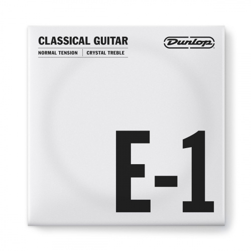 Dunlop Nylon Crystal Treble E-1 DCY01ENS струна E, 1я стр. для клас гитары, нейлон, посер медь