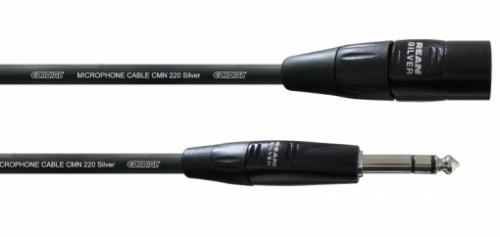 Cordial CIM 1,5 MV инструментальный кабель XLR male/джек стерео 6,3 мм male, 1,5 м, черный