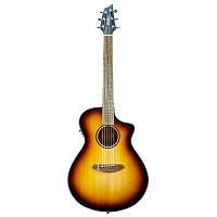 Breedlove Discovery S Concert Edgeburst CE CD-MH электроакустическая гитара, цвет коричневый берст