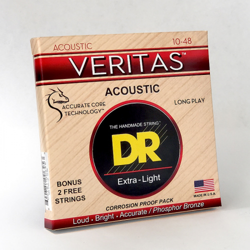 DR VTA-10 VERITAS струны для акустической гитары 10 48 фото 3