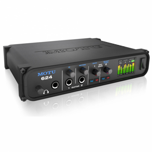 MOTU 624 AVB/Thunderbolt/USB3 аудио интерфейс, 24бит/192кГц, ESS Sabre32 Ultra, 2xXLR микрофонных вх фото 3