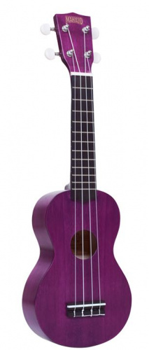 Mahalo MK1PTPP Укулеле сопрано с чехлом, струны Aquila, цвет Transparent Purple, серия Kahiko Plus