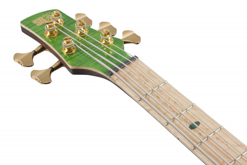 IBANEZ SR5FMDX-EGL электрическая бас-гитара, 5 струн, корпус ясень с топом из огненного клёна, цвет изумрудный зелёный фото 6