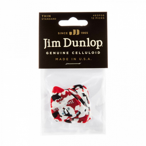 Dunlop Celluloid Confetti Thin 483P06TH 12Pack медиаторы, тонкие, 12 шт. фото 4