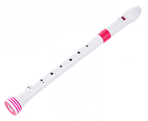 NUVO Recorder White/Pink блок-флейта сопрано, строй - С, немецкая система, материал - АБС пластик, цвет - белый/розовый, чехол в комплекте