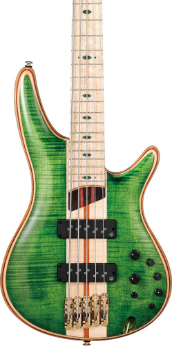 IBANEZ SR5FMDX-EGL электрическая бас-гитара, 5 струн, корпус ясень с топом из огненного клёна, цвет изумрудный зелёный фото 10