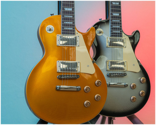 JET JL-500 SLB электрогитара, Les Paul, корпус красное дерево, HH, цвет Silverburst фото 2