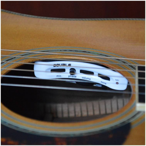 X2 DOUBLE A2G пьезозвукосниматель для акустической гитары с микрофоном, громкость, микрофон, регул фото 7