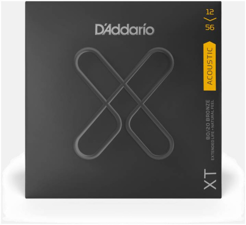D'Addario XTABR1256 струны для акустической гитары, бронза 80/20, 12-56, с покрытием фото 3