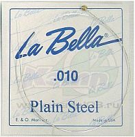 La Bella Plain Steel PS010 первая струна для электрогитары .