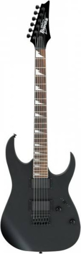 IBANEZ GIO GRG121DX-BKF BLACK FLAT электрогитара, цвет чёрный матовый, корпус махагони, гриф клён, накладка грифа палисандр, лады 24 Jumbo, мензура 25