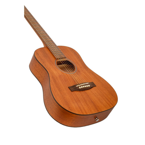 Bamboo GA-34 Mahogany акустическая гитара мини-дредноут, чехол, цвет натуральный фото 2
