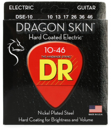 DR DSE-10 серия Gragon Skin для электрогитары с покрытием К3, Clear Coated, Medium (10-46)