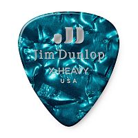 Dunlop Celluloid Turquoise Pearloid Extra Heavy 483P11XH 12Pack медиаторы, очень жесткие, 12 шт.