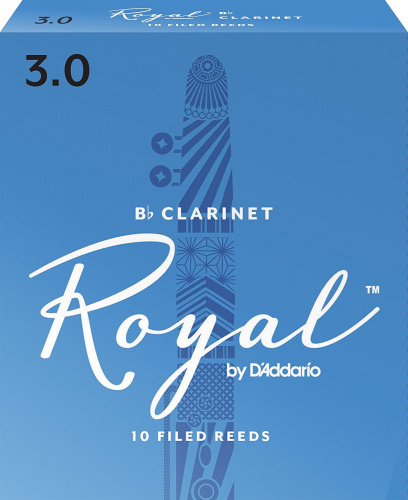 D'ADDARIO WOODWINDS RCB1030 ROYAL, BB CLAR, 3, 10 BX трости для кларнета, размер 3, 10 шт