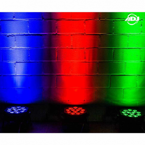 American DJ Mega 64 Profile Plus Сверхяркий прожектор Par 64 с 12 светодиодами Quad (RGB-УФ 4-в-1) мощность фото 8