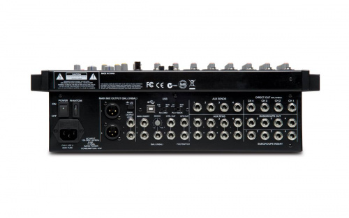 Alto ZMX124FXU микшерный пульт, 4 моновхода, 4 стереовхода, 6 микрофонных предусилителей, 4 AUX-шины, 4 подгруппы, процессор эффектов Alesis, эквалайз фото 3