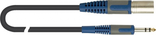 QUIK LOK RKSM344-2 микрофонный кабель Superflex с разъемами XLR папа - Stereo Jack, 2 метра, цвет черный, серия Rok Solid