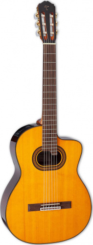 Takamine GC6CE NAT классическая электроакустическая гитара, цвет натуральный, материал верхей деки массив ели, материал кор