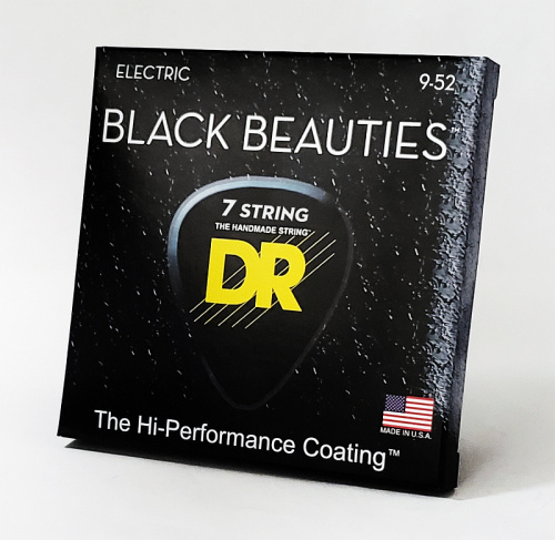 DR BKE7-9 BLACK BEAUTIES струны для 7-струнной электрогитары чёрные 9 52 фото 3