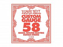 Ernie Ball 1158 струна для электро и акустических гитар. Сталь, калибр .058