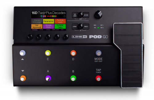 LINE 6 POD GO напольный гитарный процессор эффектов, 8 футсвичей, педаль экспрессии, USB-аудиоинте
