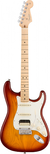 FENDER AM PRO STRAT HSS SHAW MN SSB (ASH) электрогитара American Pro Stratocaster, HSS, цвет сиенна санберст (ясень), кленовая н
