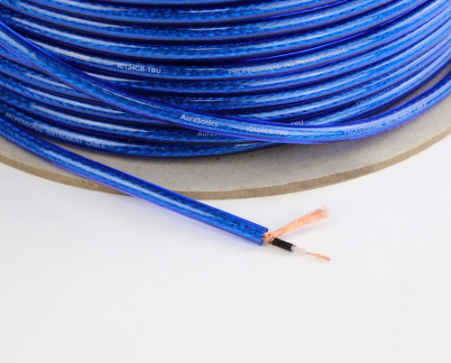 AuraSonics IC124CB-TBU инструментальный кабель 6мм, прозрачный синий фото 2