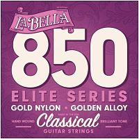 La Bella 850 Струны для классической гитары "Elite", жёлтый нейлон, 3,4,5,6 бронзовая обмоткой