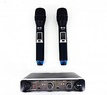 B&G IU-281B Радиосистема вокальная, UHF, 3 предустановленных группы частот по 2 частоты, 2 ручных микрофона