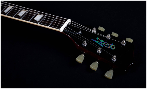 JET JL-500 GD электрогитара, Les Paul, корпус красное дерево, HH, цвет золотой фото 11