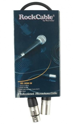 Rockcable RCL30300 D6 Микрофонный кабель XLR(M) - XLR(F), 0.5 метра фото 2