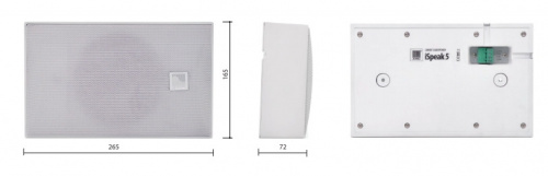 AMC iSpeak 5 White (RAL9016) Громкоговоритель настенный, 6Вт/100В, 70-18 000Гц, Цвет: Белый, Вес: 1,2кг. фото 2