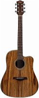 FLIGHT D-155C TEAK NA акустическая гитара с вырезом, в.дека-тик, корпус-тик, цвет натур