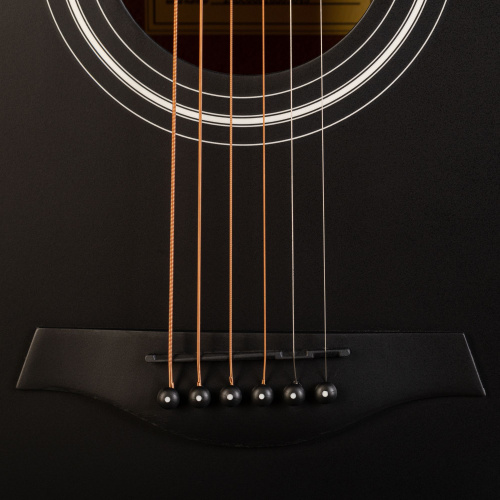 ROCKDALE Aurora D5 C BK Satin акустическая гитара, дредноут с вырезом, цвет черный, сатиновое покрытие фото 4