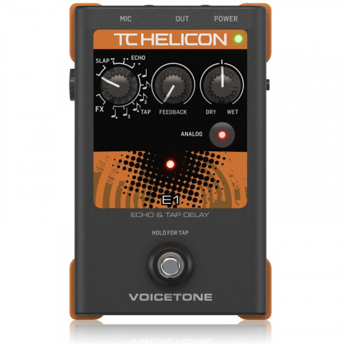 TC HELICON VoiceTone E1 напольная вокальная педаль эффектов эхо и задержки фото 2
