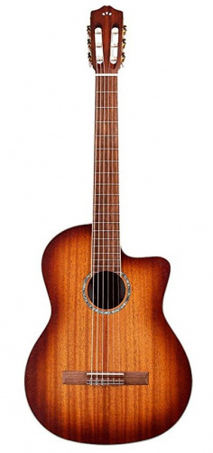CORDOBA IBERIA C4-CE, Edge Burst finish гитара электроакустическая, классическая, корпус махогани, верхняя дека массив махогани,